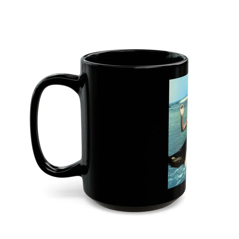 Jeanne Carmen #136 (Vintage Female Icon) Black Coffee Mug - Go Mug Yourself