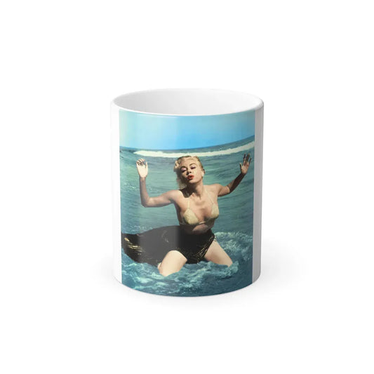 Jeanne Carmen #136 (Vintage Female Icon) Color Changing Coffee Mug 11oz - Go Mug Yourself