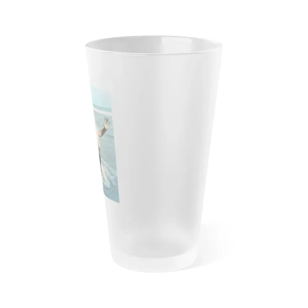 Jeanne Carmen #136 (Vintage Female Icon) Frosted Pint Glass 16oz - Go Mug Yourself