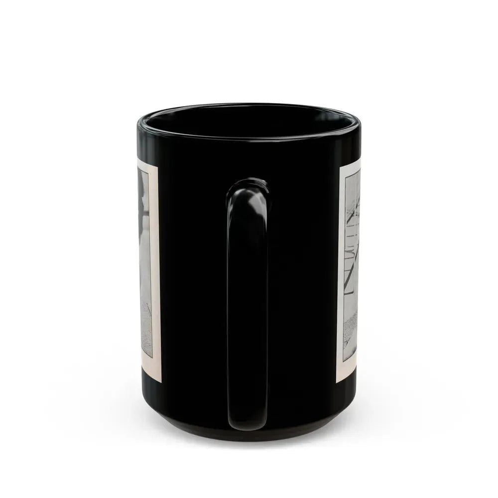 Jeanne Carmen #144 - Celebrity Sleuth Magazine B&W Photo Cropped (Vintage Female Icon) Black Coffee Mug - Go Mug Yourself