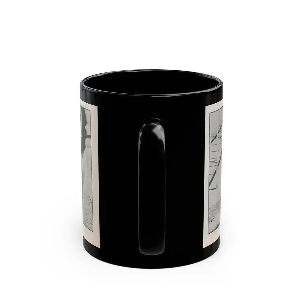 Jeanne Carmen #144 - Celebrity Sleuth Magazine B&W Photo Cropped (Vintage Female Icon) Black Coffee Mug - Go Mug Yourself