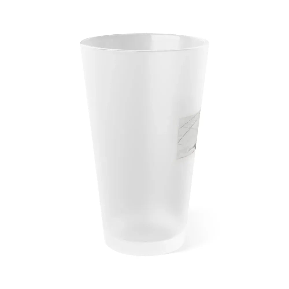 Jeanne Carmen #144 - Celebrity Sleuth Magazine B&W Photo Cropped (Vintage Female Icon) Frosted Pint Glass 16oz - Go Mug Yourself