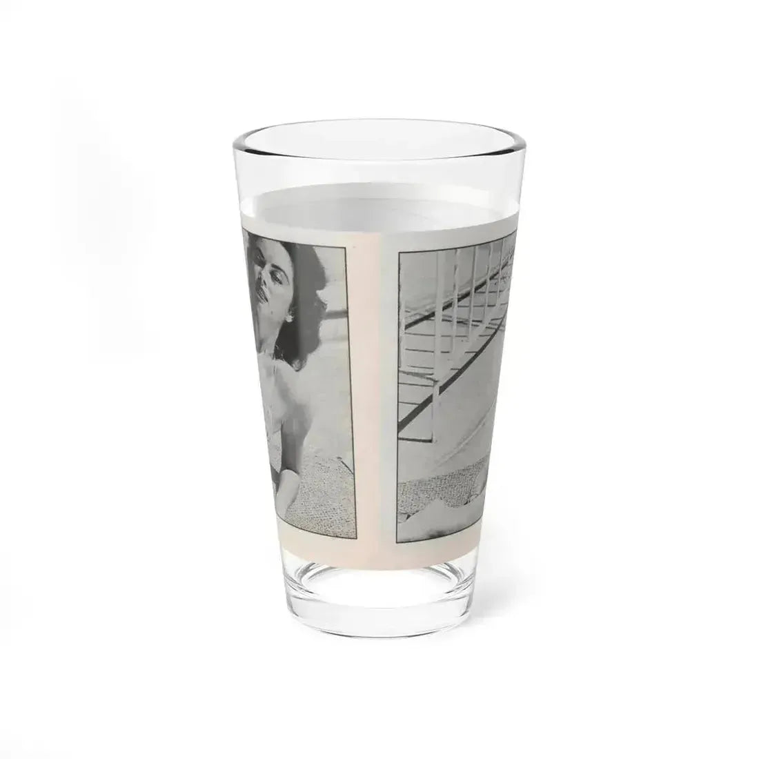 Jeanne Carmen #144 - Celebrity Sleuth Magazine B&W Photo Cropped (Vintage Female Icon) Pint Glass 16oz - Go Mug Yourself