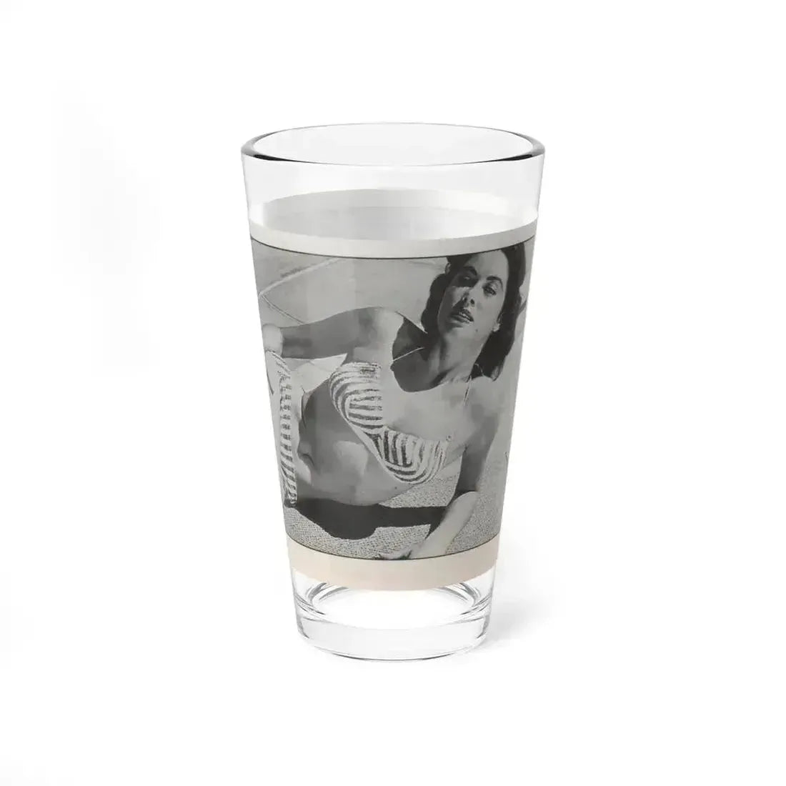 Jeanne Carmen #144 - Celebrity Sleuth Magazine B&W Photo Cropped (Vintage Female Icon) Pint Glass 16oz - Go Mug Yourself