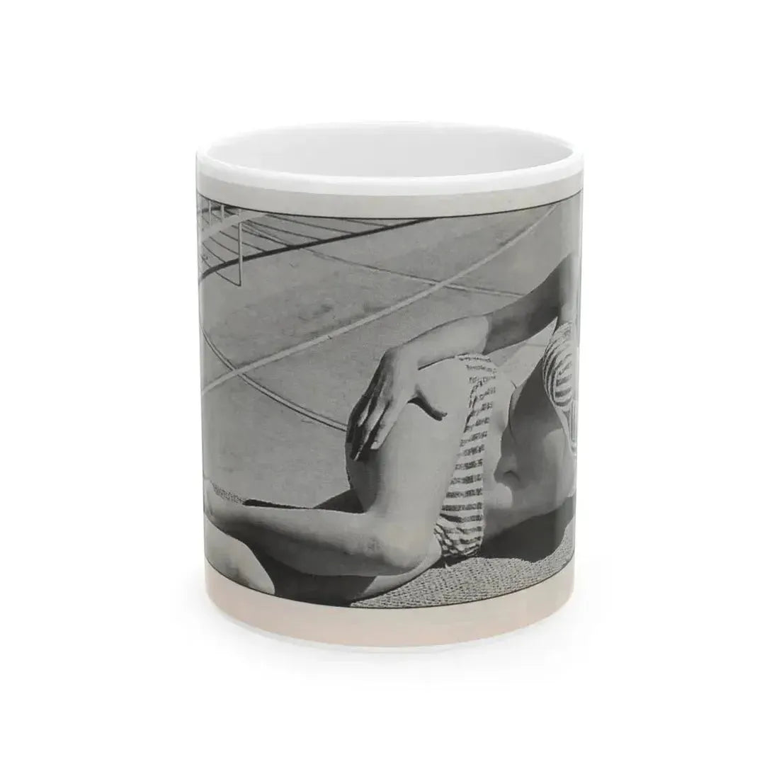 Jeanne Carmen #144 - Celebrity Sleuth Magazine B&W Photo Cropped (Vintage Female Icon) White Coffee Mug 11oz - Go Mug Yourself