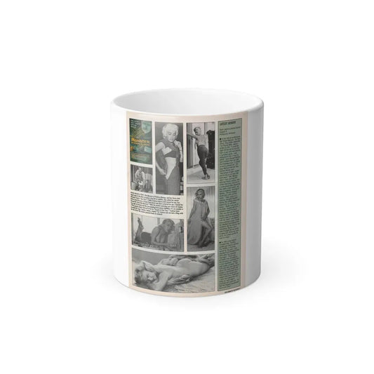 Jeanne Carmen #145 - Celebrity Sleuth Magazine Article, 5 B&W Photos & 1 Movie Poster on Page 5 (Vintage Female Icon) Color Changing Coffee Mug 11oz - Go Mug Yourself