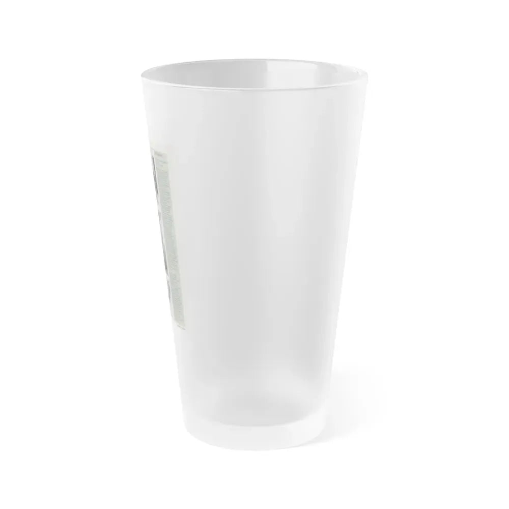 Jeanne Carmen #145 - Celebrity Sleuth Magazine Article, 5 B&W Photos & 1 Movie Poster on Page 5 (Vintage Female Icon) Frosted Pint Glass 16oz - Go Mug Yourself