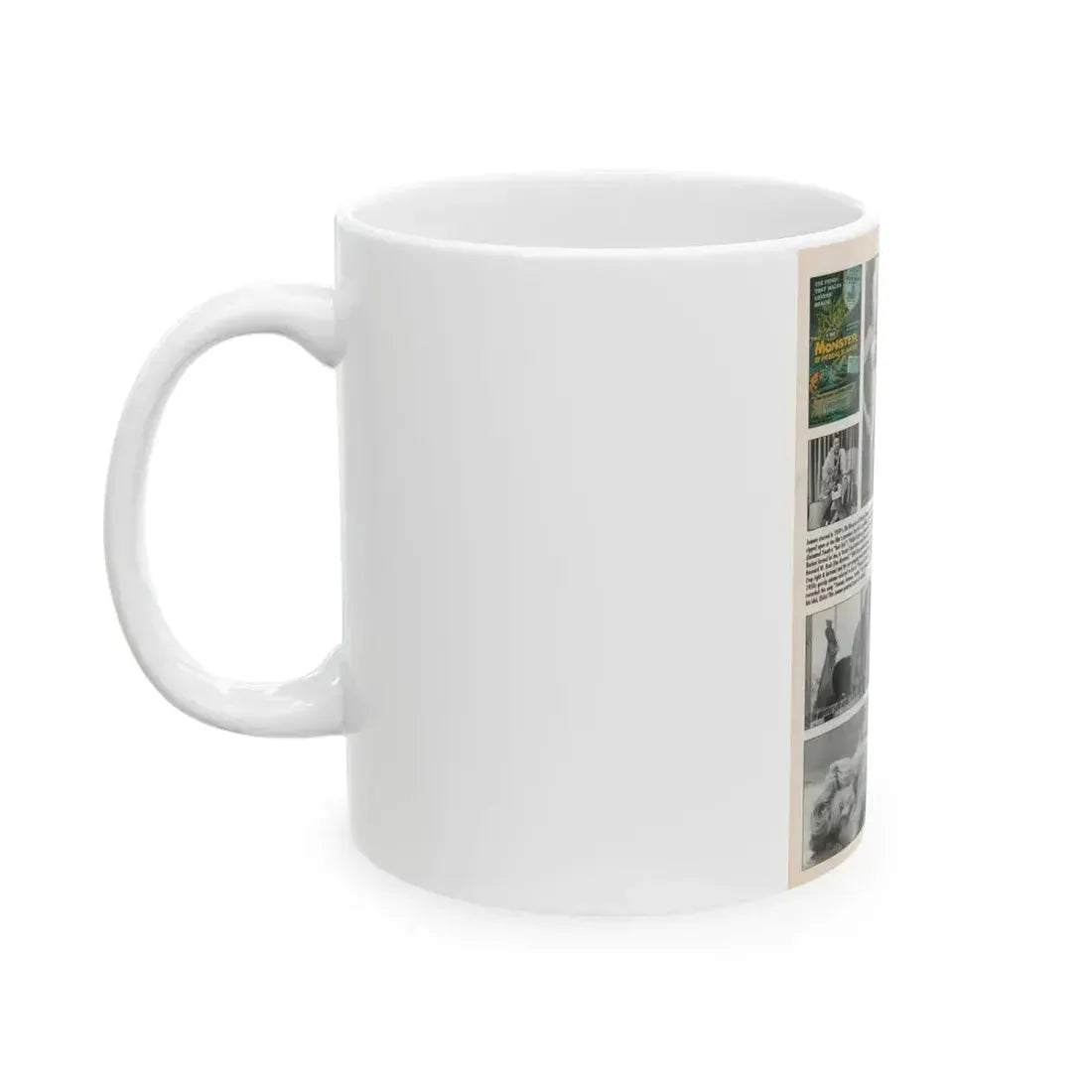 Jeanne Carmen #145 - Celebrity Sleuth Magazine Article, 5 B&W Photos & 1 Movie Poster on Page 5 (Vintage Female Icon) White Coffee Mug - Go Mug Yourself