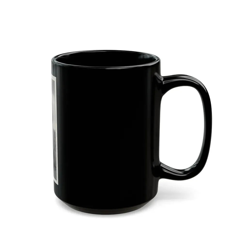 Jeanne Carmen #146 - Celebrity Sleuth Magazine B&W Photo Cropped (Vintage Female Icon) Black Coffee Mug - Go Mug Yourself