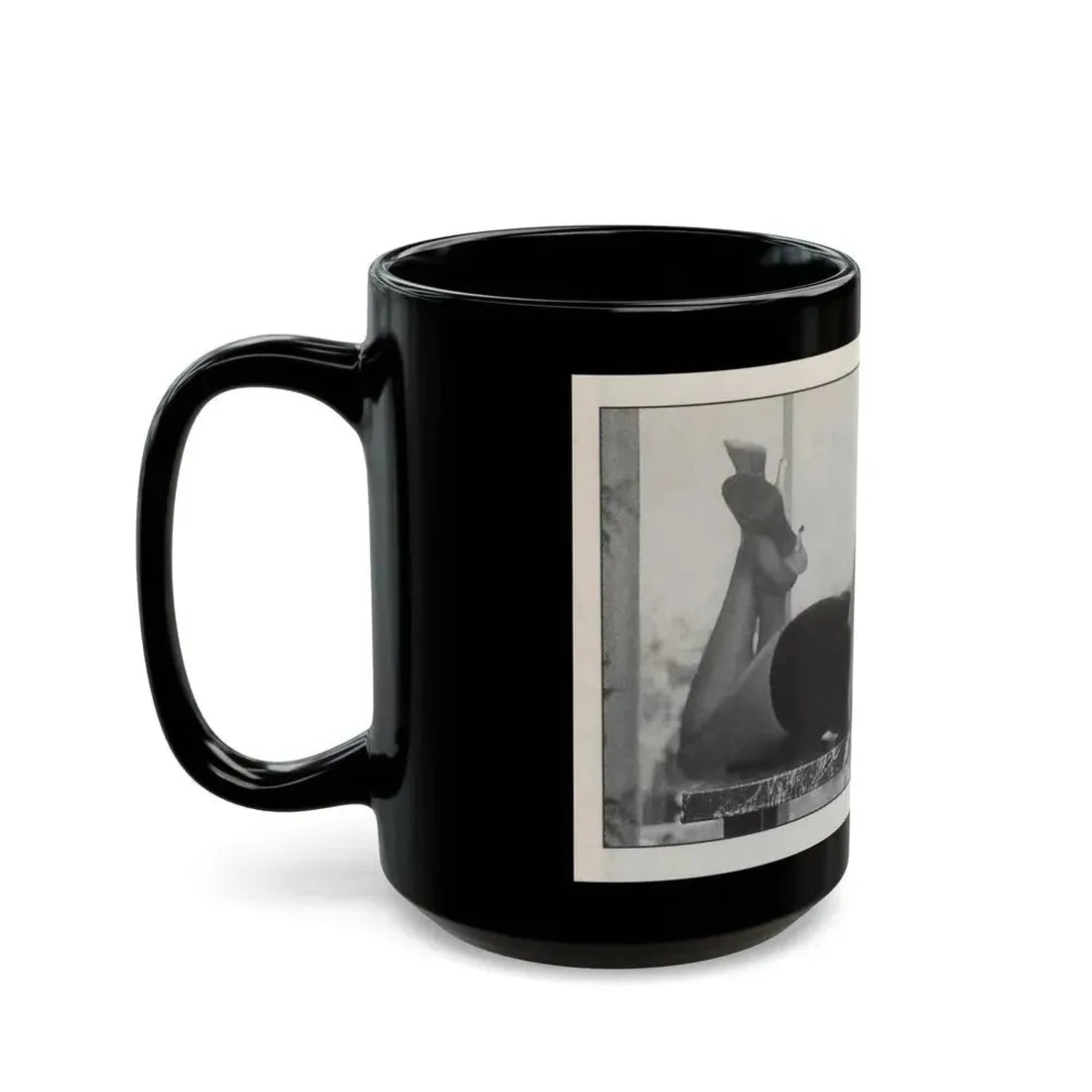 Jeanne Carmen #147 - Celebrity Sleuth Magazine B&W Photo Cropped (Vintage Female Icon) Black Coffee Mug - Go Mug Yourself