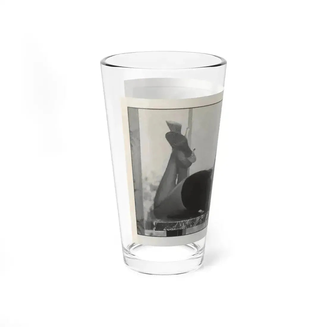 Jeanne Carmen #147 - Celebrity Sleuth Magazine B&W Photo Cropped (Vintage Female Icon) Pint Glass 16oz - Go Mug Yourself