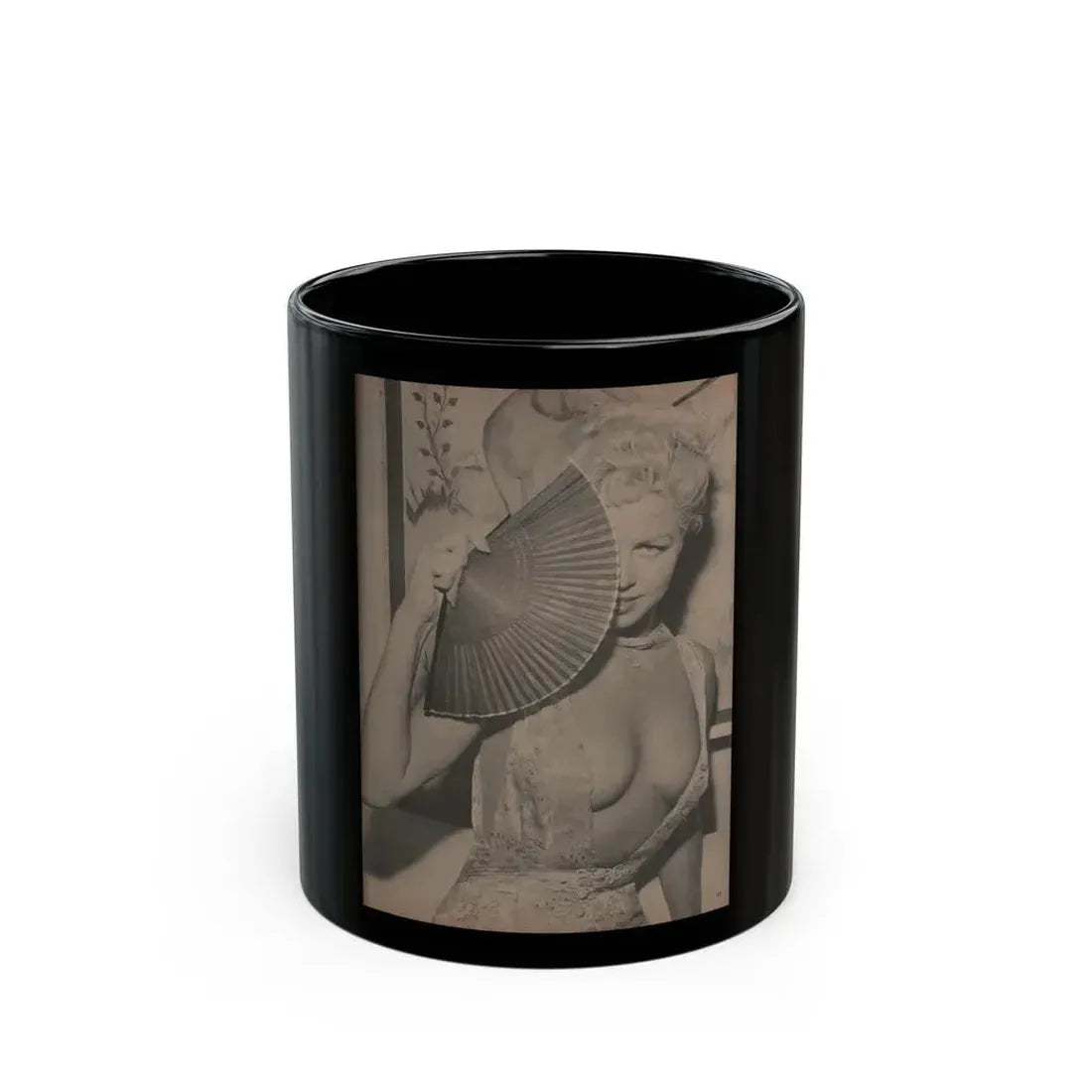 Jeanne Carmen #158 - Pages 37 Pages 2 of 4+1 Full Page B&W Photo from Sir! Mag. April '60 (Vintage Female Icon) Black Coffee Mug 11oz - Go Mug Yourself