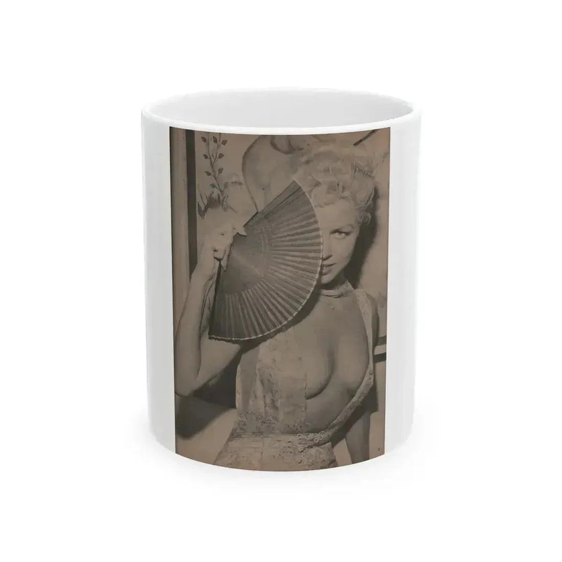 Jeanne Carmen #158 - Pages 37 Pages 2 of 4+1 Full Page B&W Photo from Sir! Mag. April '60 (Vintage Female Icon) White Coffee Mug 11oz - Go Mug Yourself