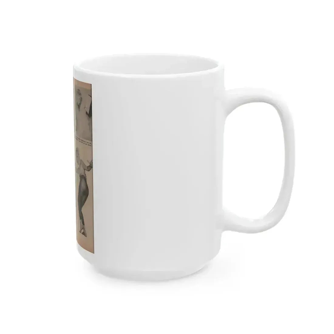 Jeanne Carmen #159 - Pages 38 Pages 3 of 4+4 B&W Photos & 3 Captions from Sir! Mag. April '60 (Vintage Female Icon) White Coffee Mug - Go Mug Yourself