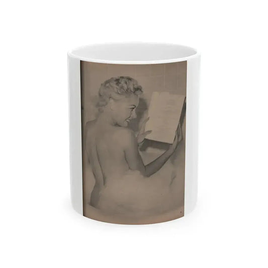 Jeanne Carmen #160 - Pages 39 Pages 4 of 4+1 Full Page B&W Photo from Sir! Mag. April '60 (Vintage Female Icon) White Coffee Mug 11oz - Go Mug Yourself
