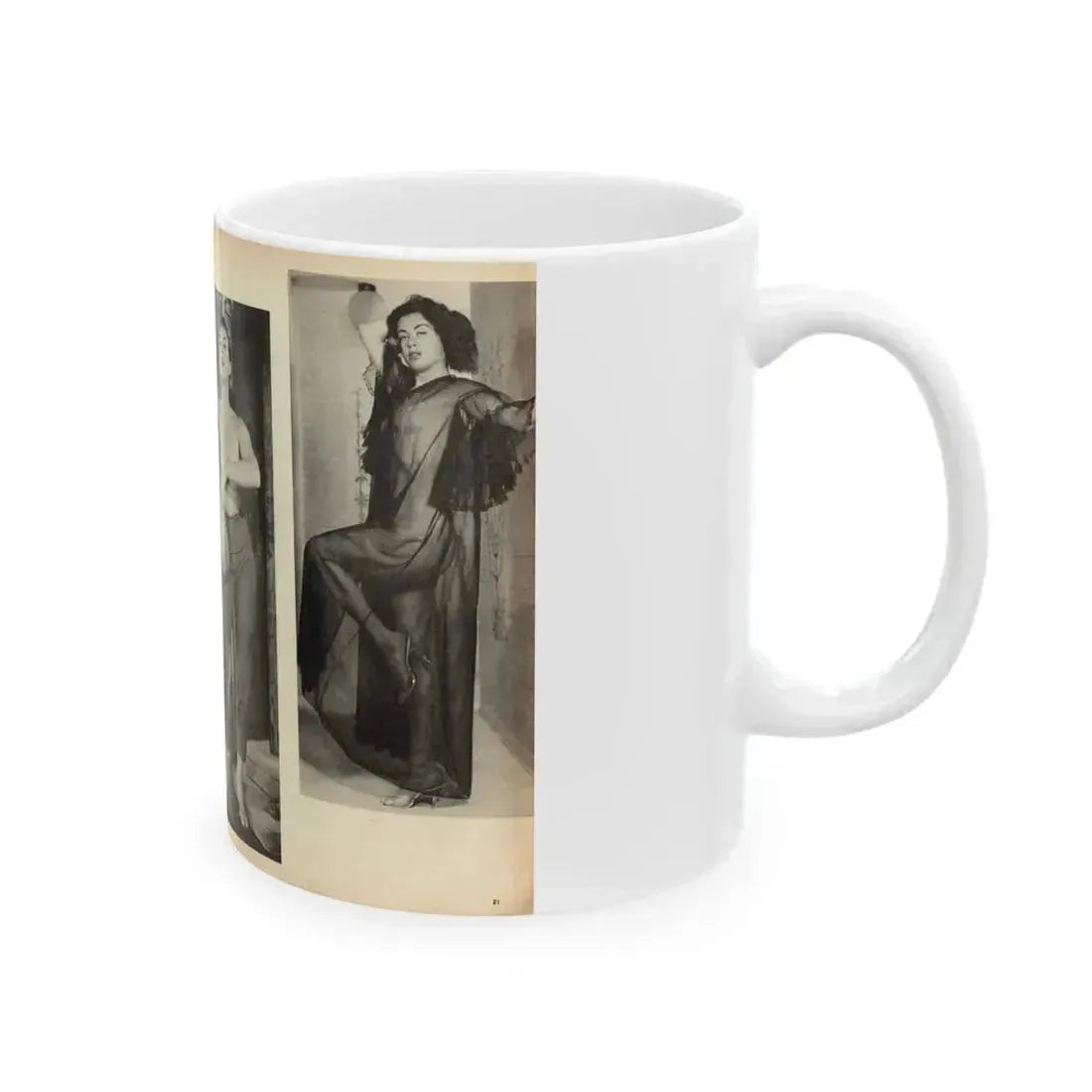 Jeanne Carmen #163 - Pages 20 & 21 Pages 3 & 4 of 4 with, 2 B&W Photos from Mr. Mag. Aug. '59 (Vintage Female Icon) White Coffee Mug - Go Mug Yourself