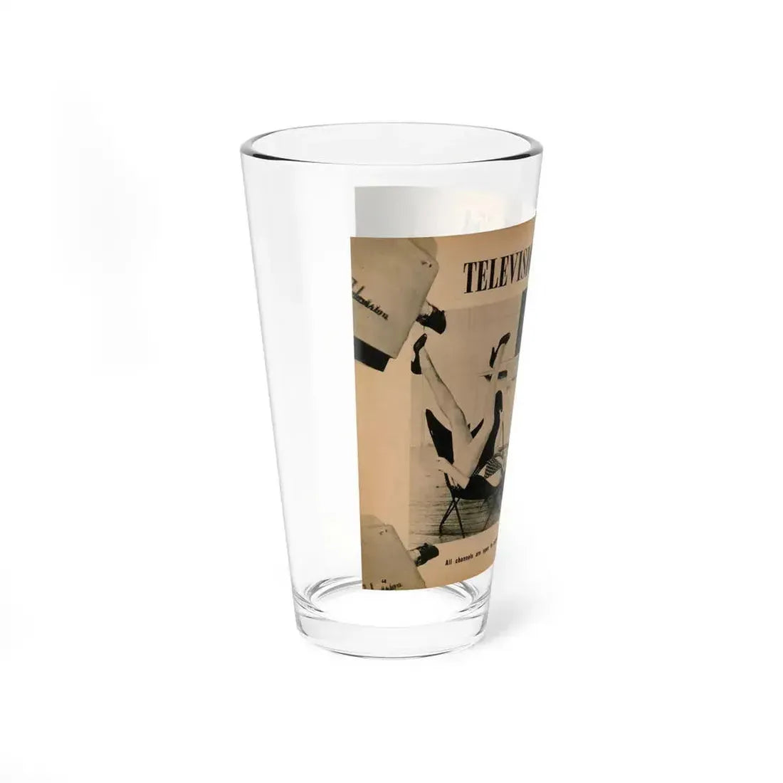 Jeanne Carmen #187 - Pages 68 & 69 Pages 1 & 2 of 7+2 B&W Photos & caption from PHOTO Digest Mag. Aug. '54 (Vintage Female Icon) Pint Glass 16oz - Go Mug Yourself