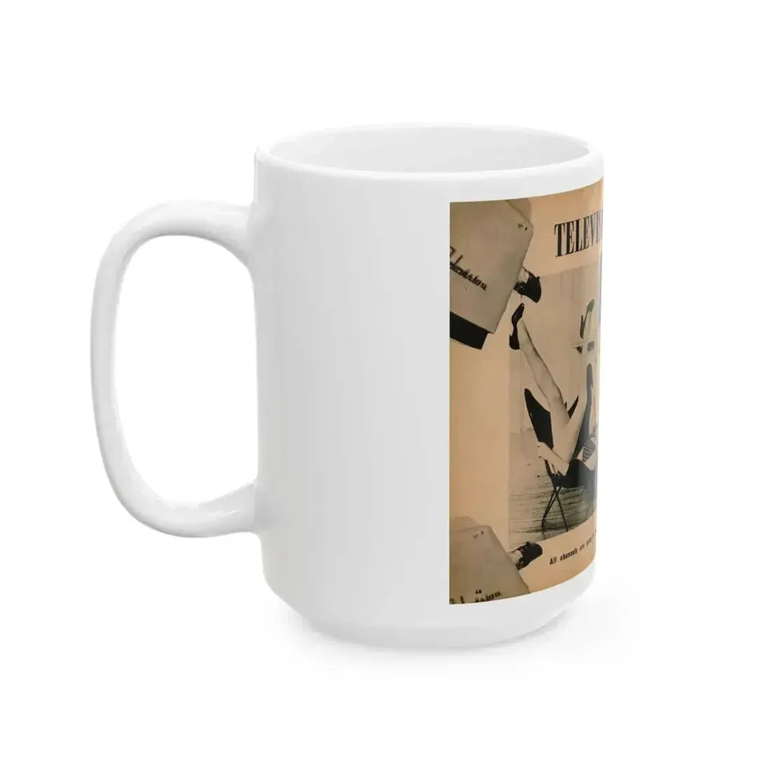 Jeanne Carmen #187 - Pages 68 & 69 Pages 1 & 2 of 7+2 B&W Photos & caption from PHOTO Digest Mag. Aug. '54 (Vintage Female Icon) White Coffee Mug - Go Mug Yourself