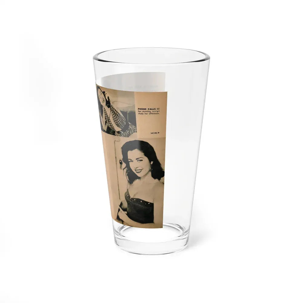 Jeanne Carmen #189 - Pages 72 & 73 Pages 4 & 5 of 7+4 B&W Photos from PHOTO Digest Mag. Aug. '54 (Vintage Female Icon) Pint Glass 16oz - Go Mug Yourself