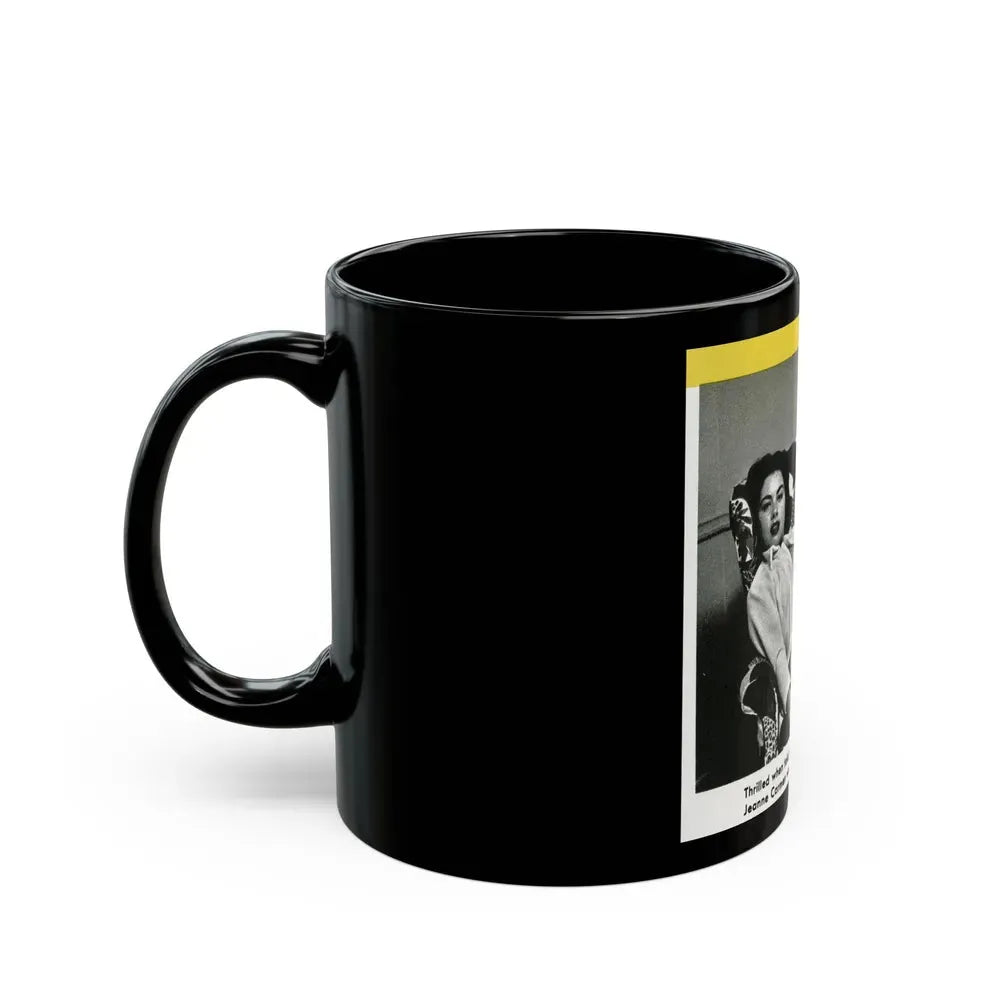 Jeanne Carmen #193 - Pages 50 Pages 2 of 2+1 Small B&W Photo from Ace Magazine April '58 (Vintage Female Icon) Black Coffee Mug - Go Mug Yourself