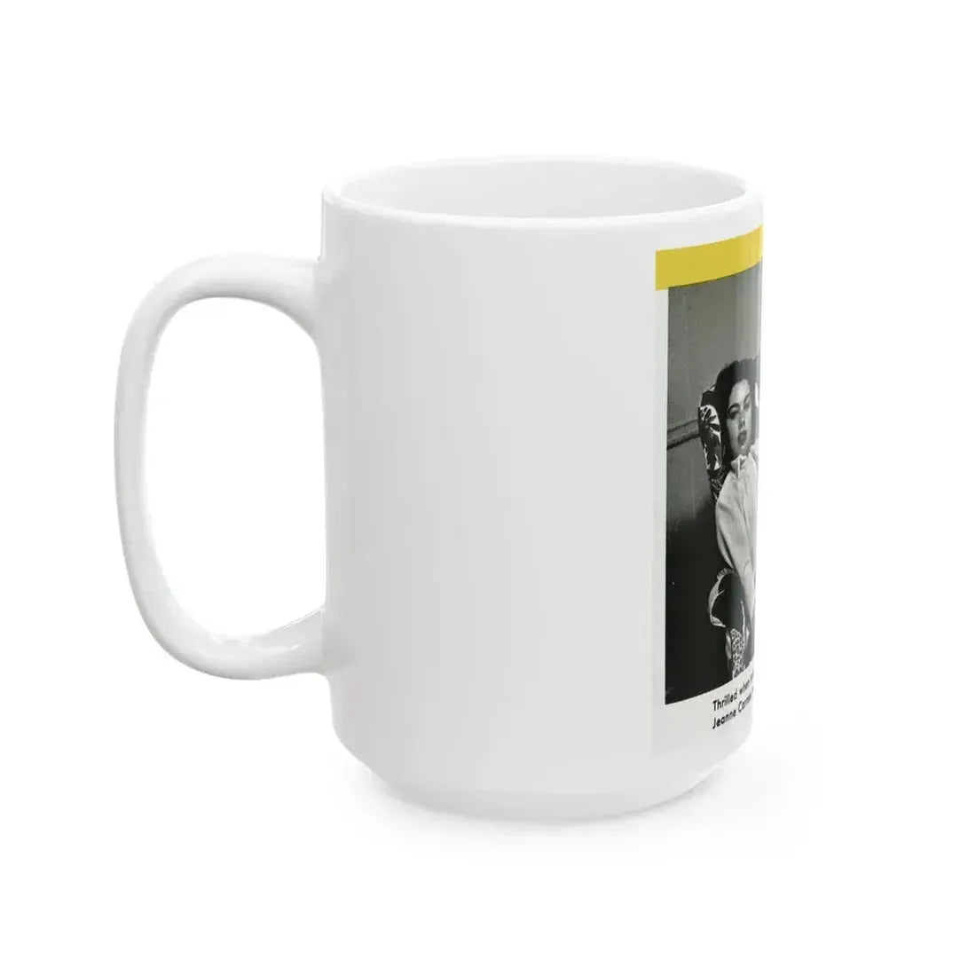 Jeanne Carmen #193 - Pages 50 Pages 2 of 2+1 Small B&W Photo from Ace Magazine April '58 (Vintage Female Icon) White Coffee Mug - Go Mug Yourself