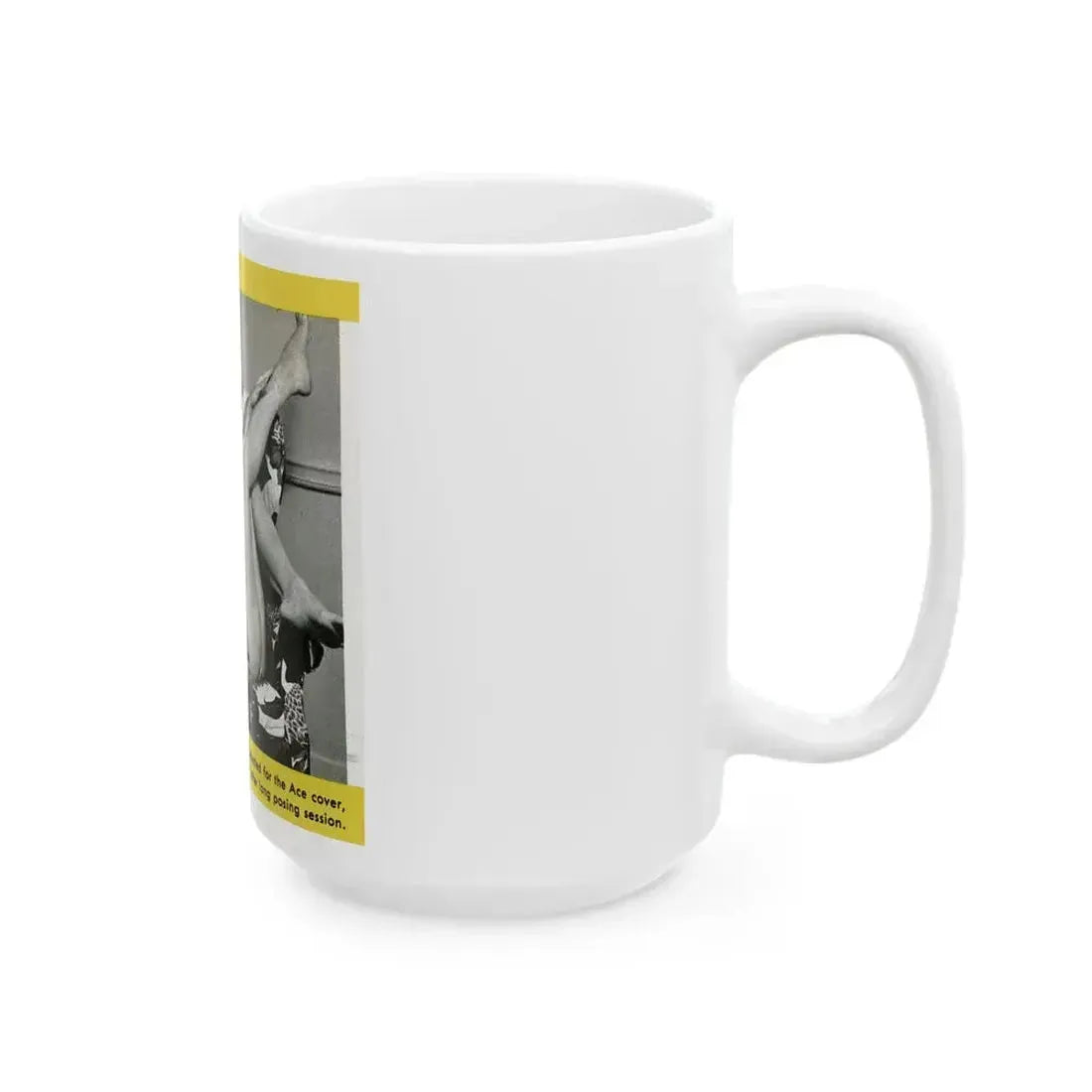 Jeanne Carmen #193 - Pages 50 Pages 2 of 2+1 Small B&W Photo from Ace Magazine April '58 (Vintage Female Icon) White Coffee Mug - Go Mug Yourself