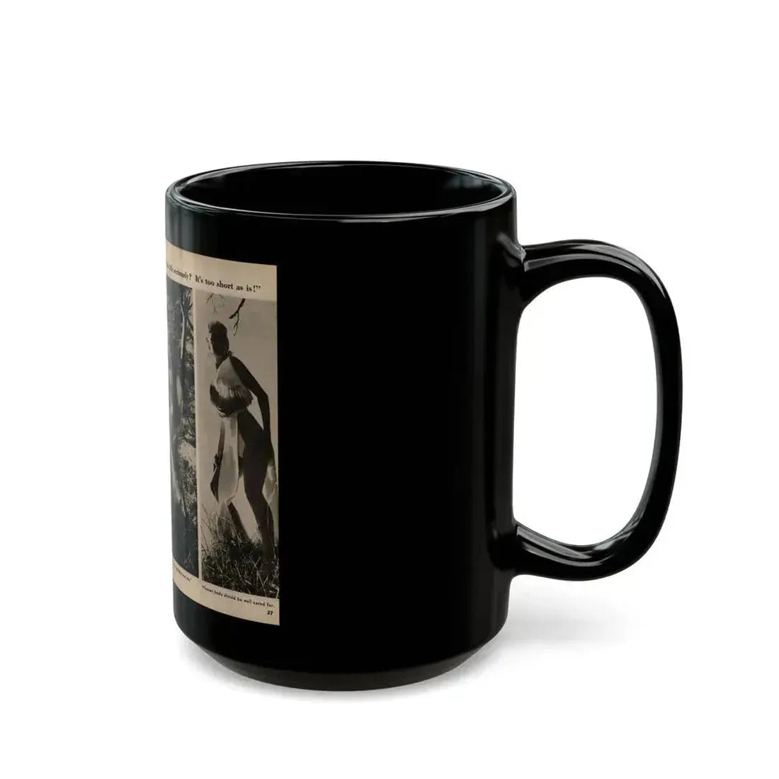 Jeanne Carmen #201 - Pages 26 & 27 Pages 5 & 6 of 8+3 B&W Photos & Captions from Foto-rama Digest Mag. Sept. '58 (Vintage Female Icon) Black Coffee Mug - Go Mug Yourself