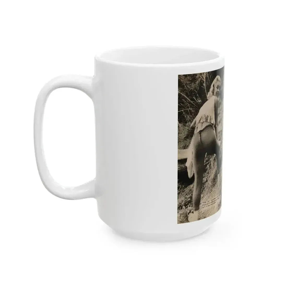 Jeanne Carmen #201 - Pages 26 & 27 Pages 5 & 6 of 8+3 B&W Photos & Captions from Foto-rama Digest Mag. Sept. '58 (Vintage Female Icon) White Coffee Mug - Go Mug Yourself