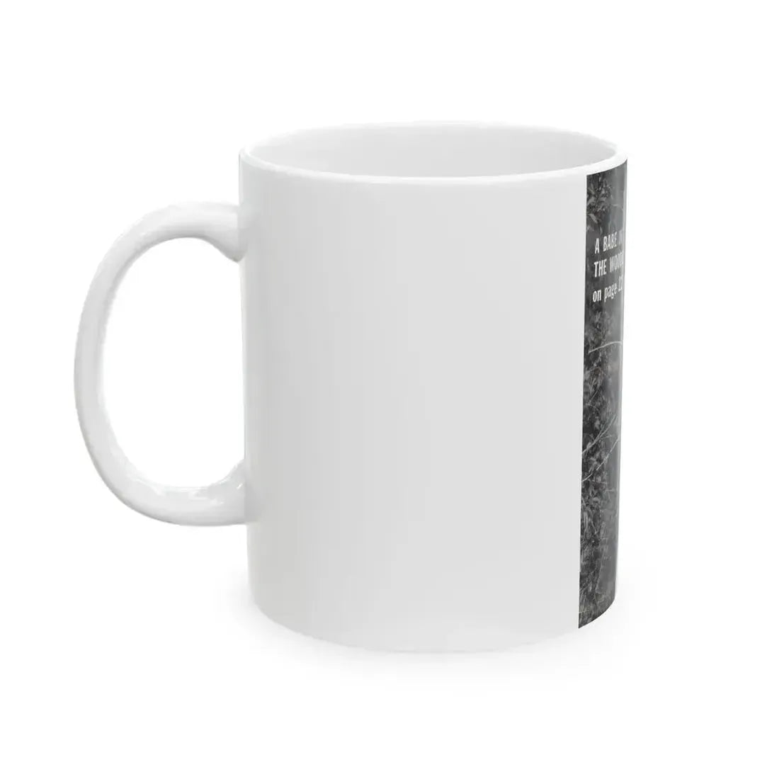 Jeanne Carmen #203 - Reverse Side of Back Cover with, 1 B&W Photo & Caption from Foto-rama Digest Mag. Sept. '58 (Vintage Female Icon) White Coffee Mug - Go Mug Yourself