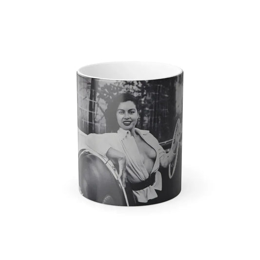 Jeanne Carmen #205 (Vintage Female Icon) Color Changing Coffee Mug 11oz - Go Mug Yourself