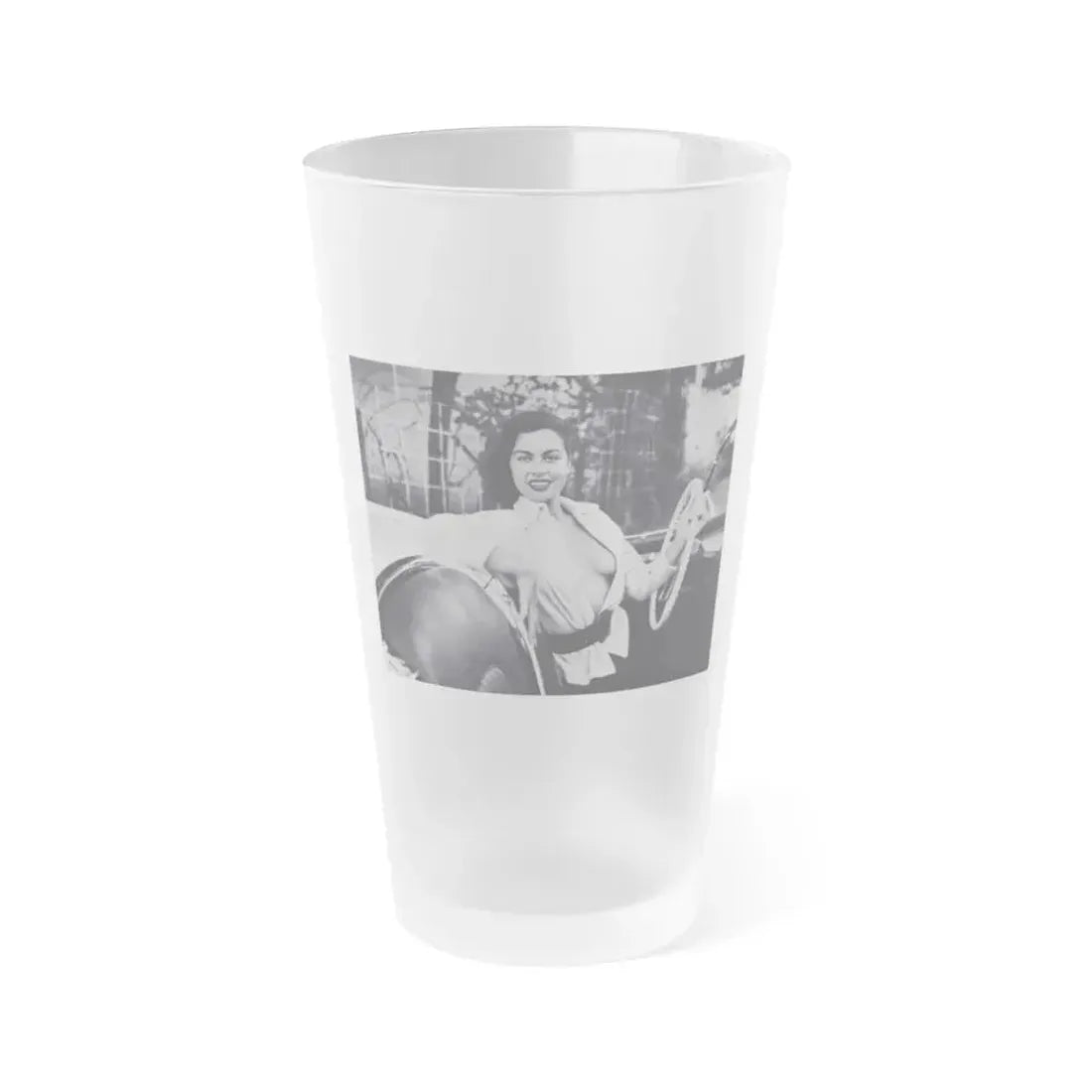 Jeanne Carmen #205 (Vintage Female Icon) Frosted Pint Glass 16oz 16oz Frosted - Go Mug Yourself