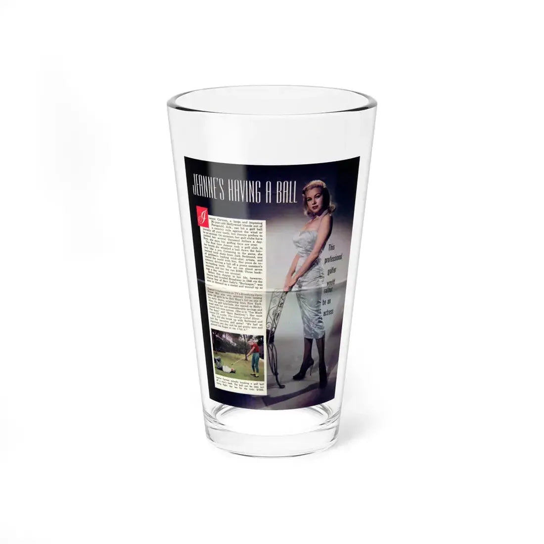 Jeanne Carmen #206 (Vintage Female Icon) Pint Glass 16oz 16oz - Go Mug Yourself