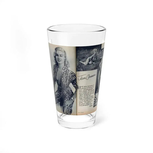 Jeanne Carmen #214 - Pages 38 & 39 Pages 1 & 2 of 6+3 B&W Photos & start of article from Man's Conquest Mag. October '60 (Vintage Female Icon) Pint Glass 16oz 16oz - Go Mug Yourself