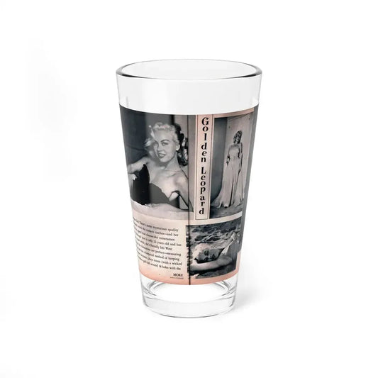 Jeanne Carmen #215 - Pages 40 & 41 Pages 3 & 4 of 6+4 B&W Photos & start of article from Man's Conquest Mag. October '60 (Vintage Female Icon) Pint Glass 16oz 16oz - Go Mug Yourself