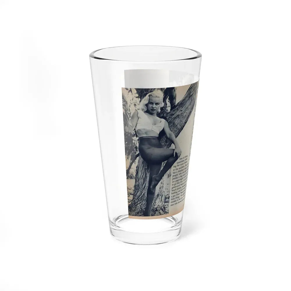 Jeanne Carmen #216 - Pages 42 & 43 Pages 5 & 6 of 6+4 B&W Photos & start of article from Man's Conquest Mag. October '60 (Vintage Female Icon) Pint Glass 16oz - Go Mug Yourself