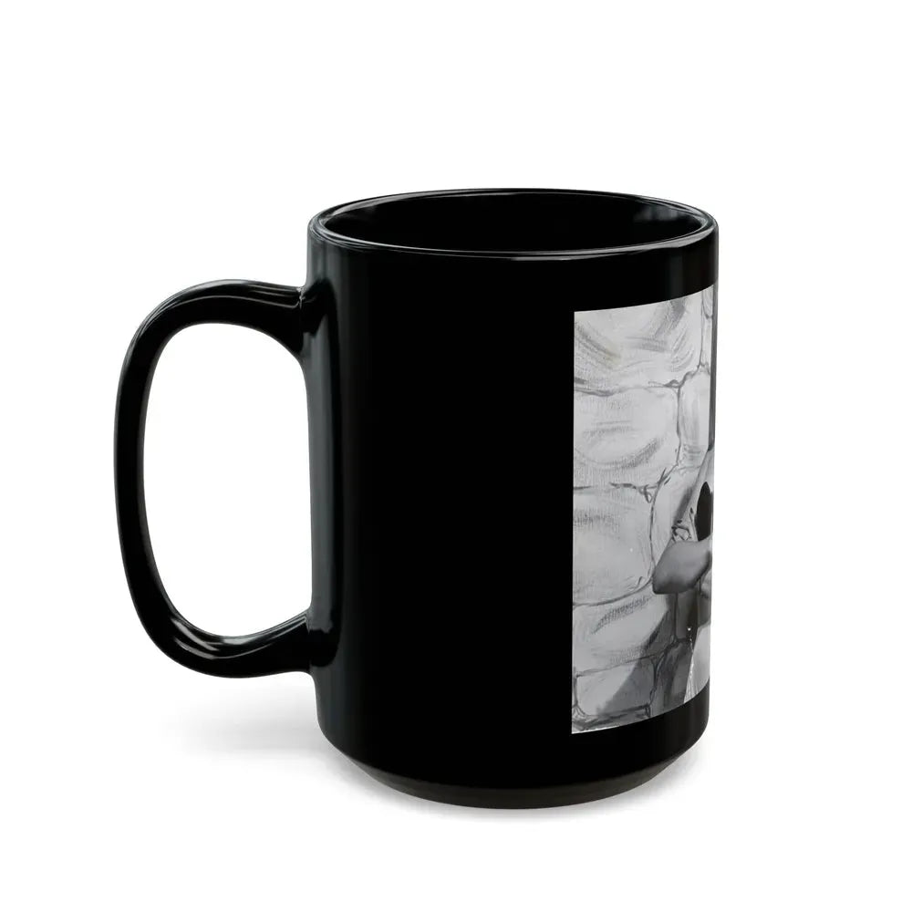 Jeanne Carmen #220 (Vintage Female Icon) Black Coffee Mug - Go Mug Yourself