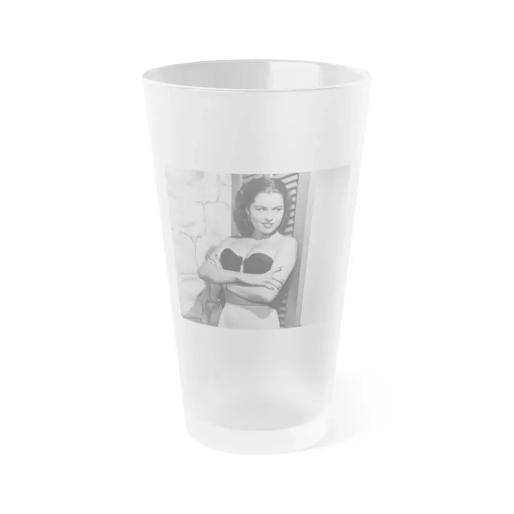 Jeanne Carmen #220 (Vintage Female Icon) Frosted Pint Glass 16oz 16oz Frosted - Go Mug Yourself