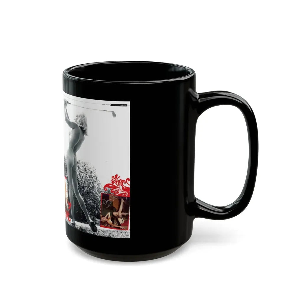 Jeanne Carmen #222 - German Mag. Layout (Vintage Female Icon) Black Coffee Mug - Go Mug Yourself