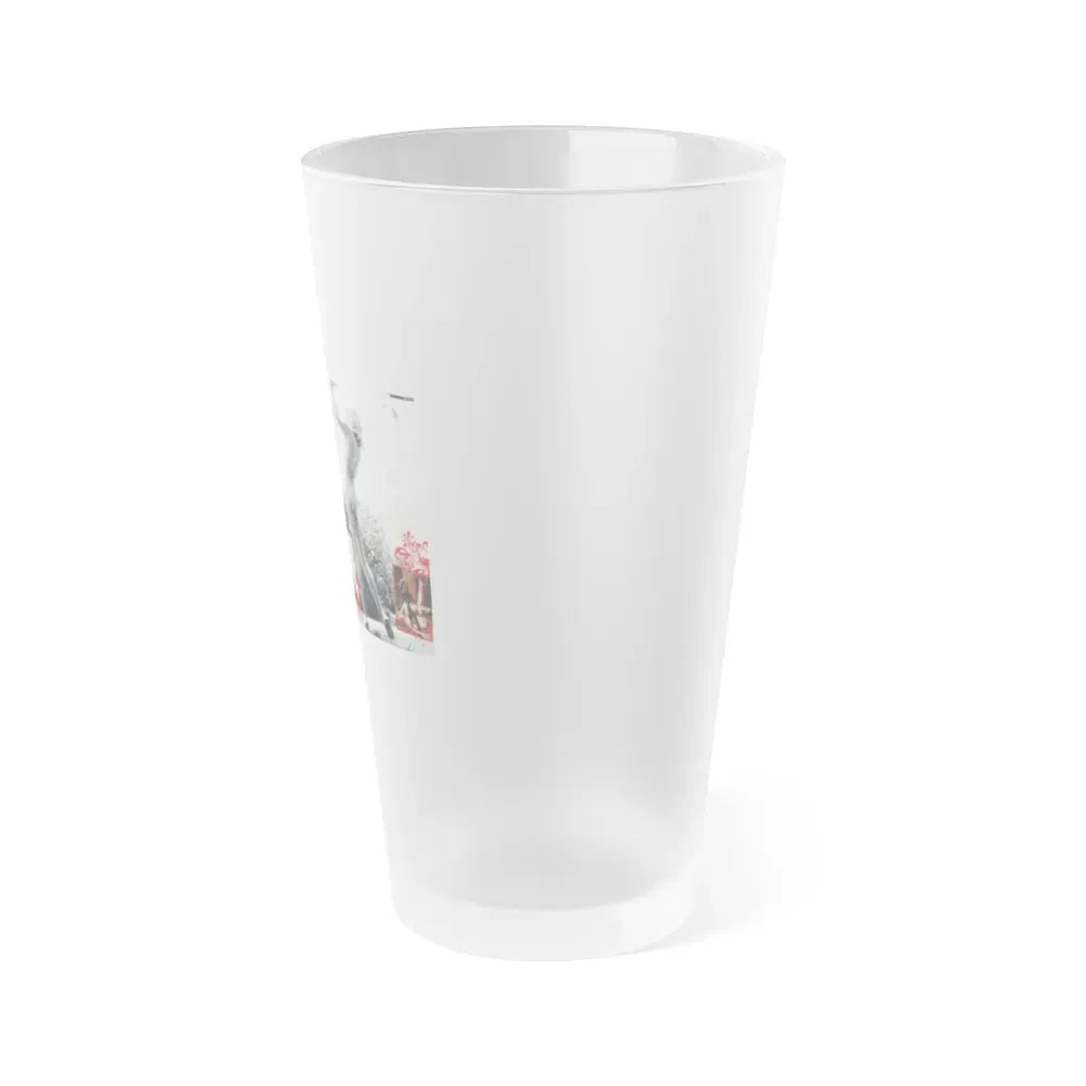 Jeanne Carmen #222 - German Mag. Layout (Vintage Female Icon) Frosted Pint Glass 16oz - Go Mug Yourself