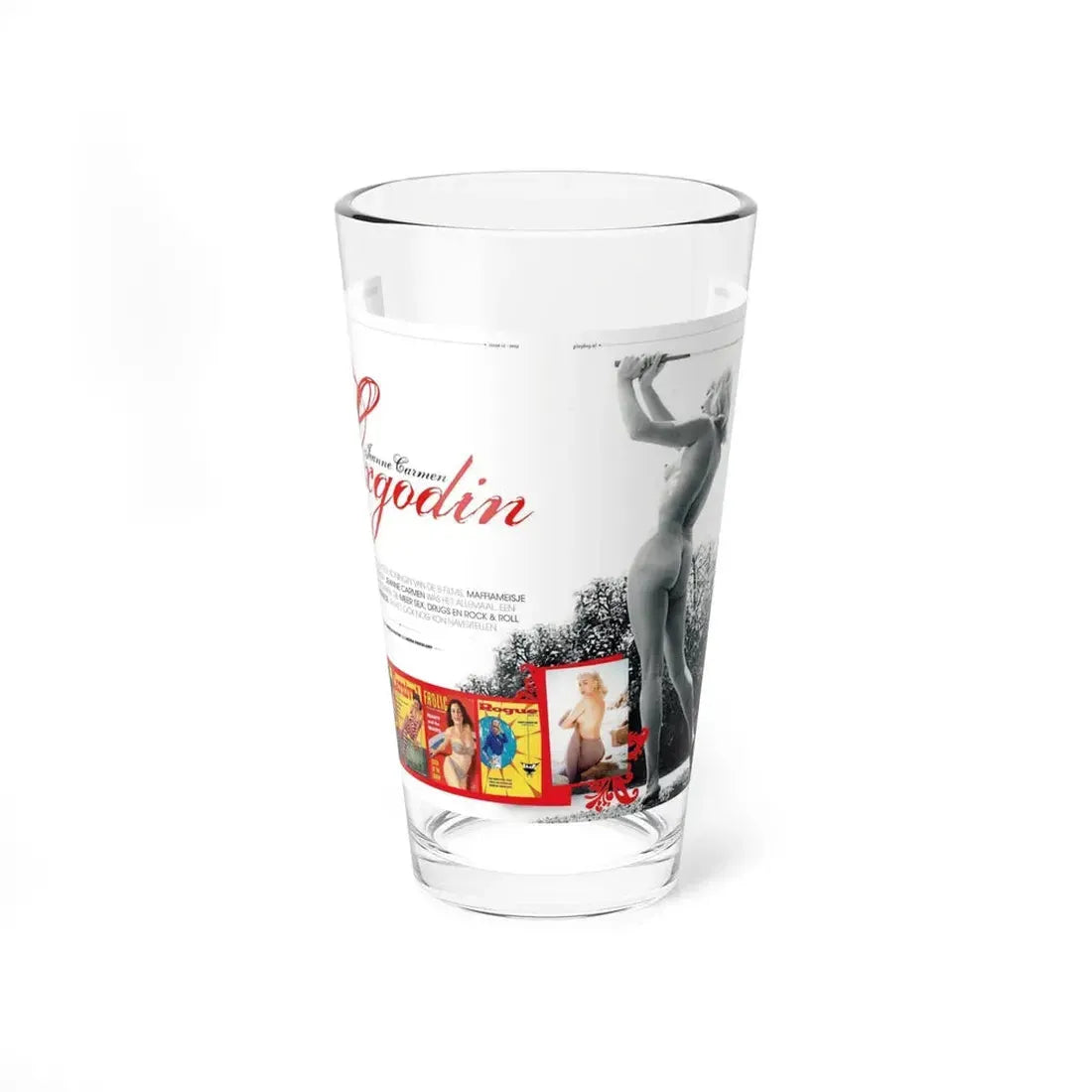 Jeanne Carmen #222 - German Mag. Layout (Vintage Female Icon) Pint Glass 16oz 16oz - Go Mug Yourself