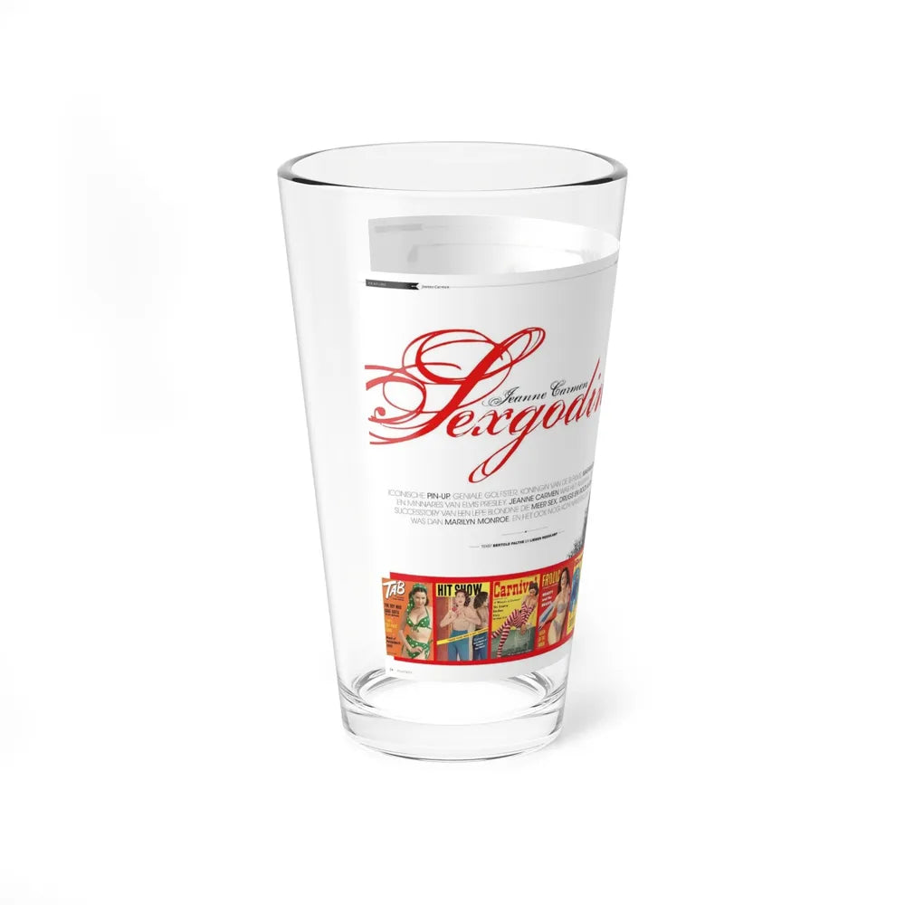 Jeanne Carmen #222 - German Mag. Layout (Vintage Female Icon) Pint Glass 16oz - Go Mug Yourself