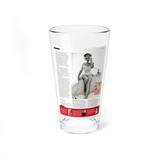 Jeanne Carmen #223 - German Mag. Layout (Vintage Female Icon) Pint Glass 16oz 16oz - Go Mug Yourself