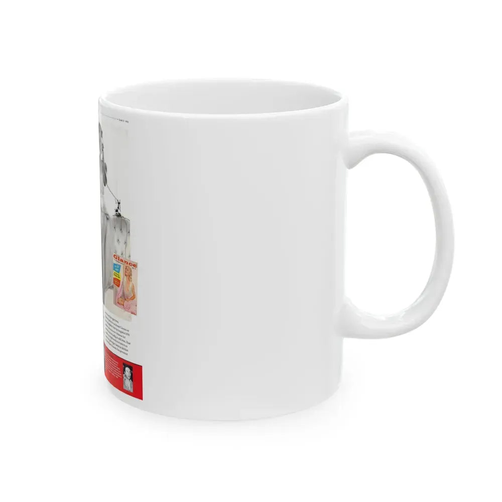 Jeanne Carmen #223 - German Mag. Layout (Vintage Female Icon) White Coffee Mug - Go Mug Yourself