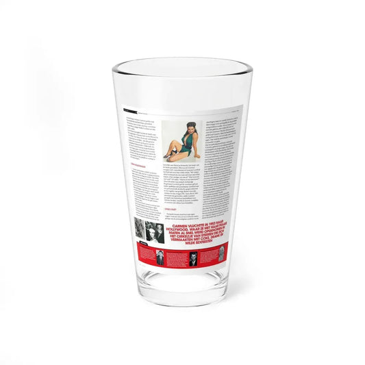 Jeanne Carmen #225 - German Mag. Layout (Vintage Female Icon) Pint Glass 16oz 16oz - Go Mug Yourself