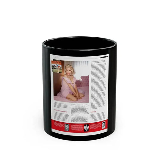 Jeanne Carmen #226 - German Mag. Layout (Vintage Female Icon) Black Coffee Mug 11oz - Go Mug Yourself
