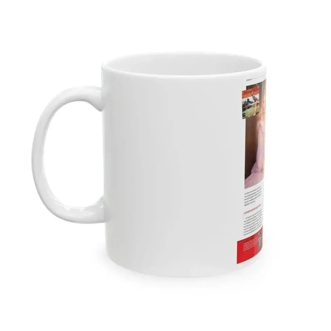 Jeanne Carmen #226 - German Mag. Layout (Vintage Female Icon) White Coffee Mug - Go Mug Yourself