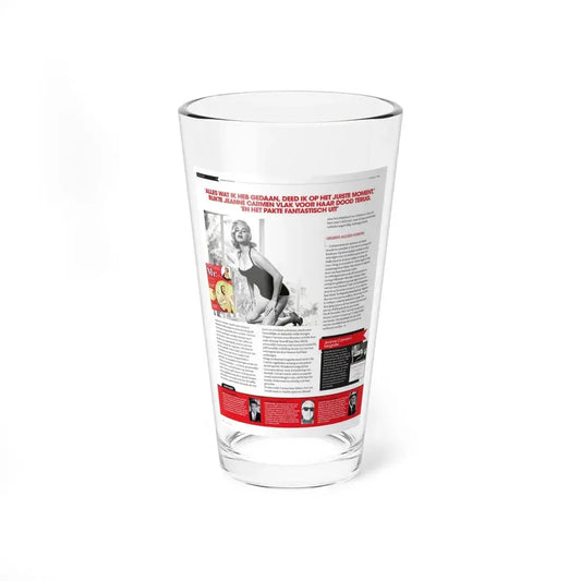 Jeanne Carmen #227 - German Mag. Layout (Vintage Female Icon) Pint Glass 16oz 16oz - Go Mug Yourself