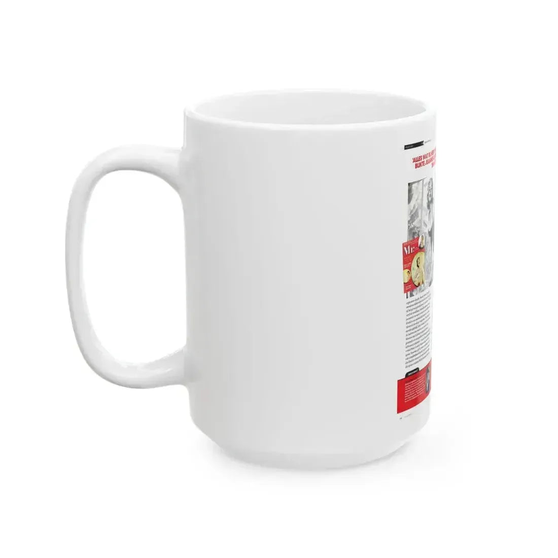 Jeanne Carmen #227 - German Mag. Layout (Vintage Female Icon) White Coffee Mug - Go Mug Yourself