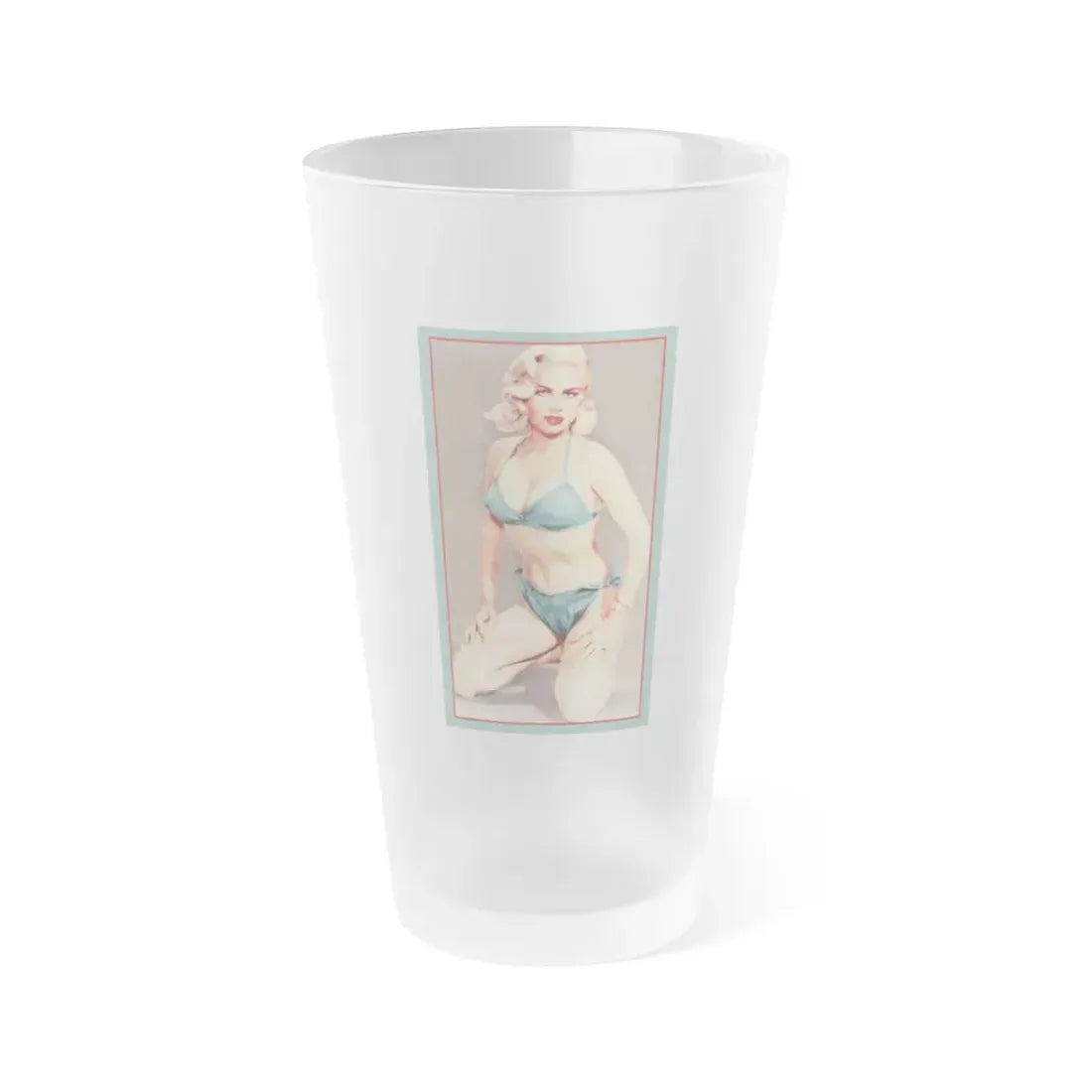 Jeanne Carmen #232 (Vintage Female Icon) Frosted Pint Glass 16oz 16oz Frosted - Go Mug Yourself