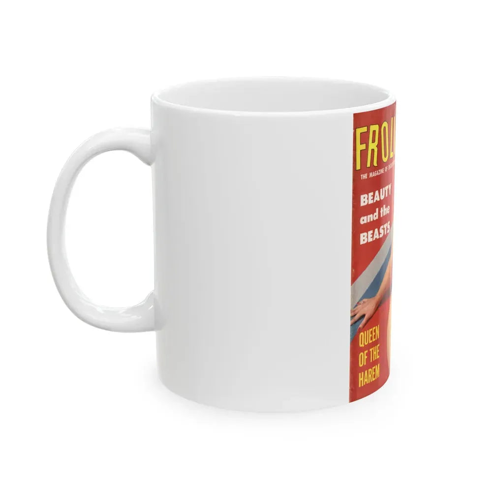 Jeanne Carmen #322 - Carmen on Cover of FROLIC Mag. Dec. '53 (Vintage Female Icon) White Coffee Mug - Go Mug Yourself
